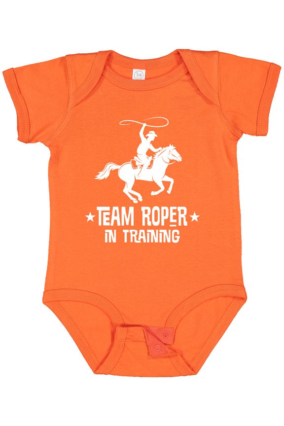 Team Roper in Training Cowboy Boys Baby Bodysuit