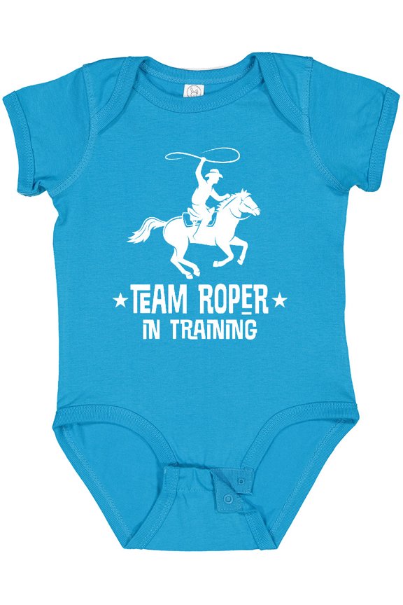 Team Roper in Training Cowboy Boys Baby Bodysuit