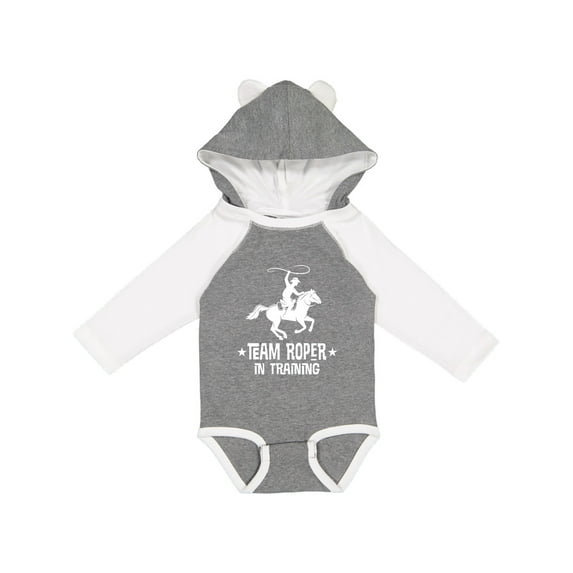 Inktastic Team Roper in Training Cowboy Boys Long Sleeve Baby Bodysuit
