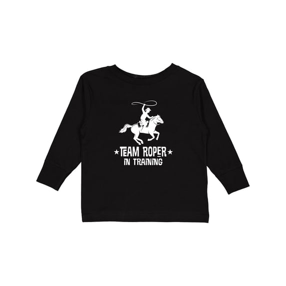 Inktastic Team Roper in Training Cowboy Boys Long Sleeve Toddler T-Shirt