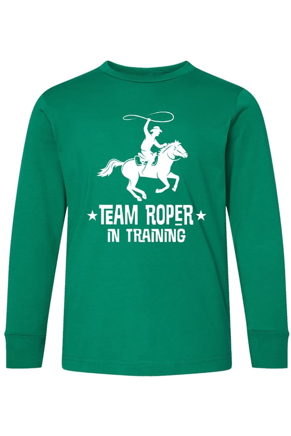 Team Roper in Training Cowboy Long Sleeve Youth T-Shirt