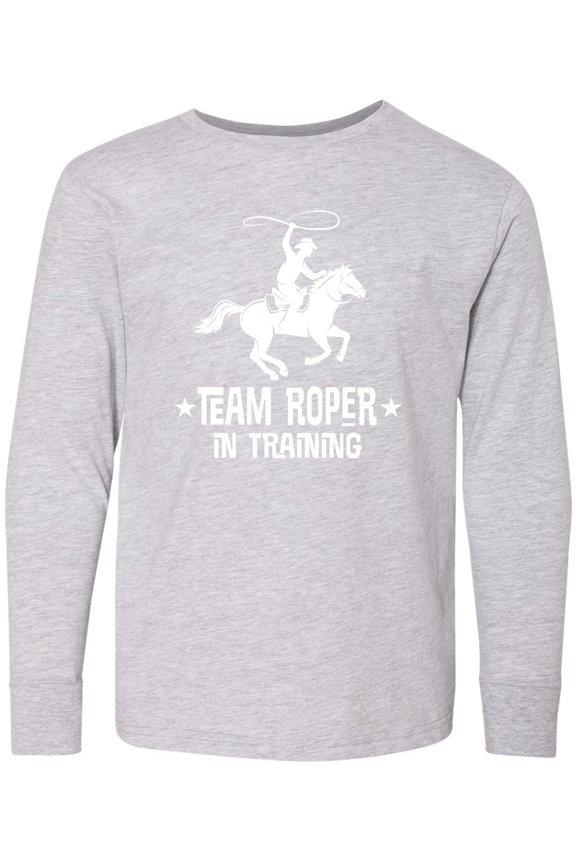 Team Roper in Training Cowboy Long Sleeve Youth T-Shirt