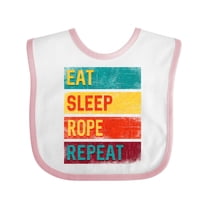 Inktastic Team Roping Eat Sleep Rope Repeat Boys or Girls Baby Bib