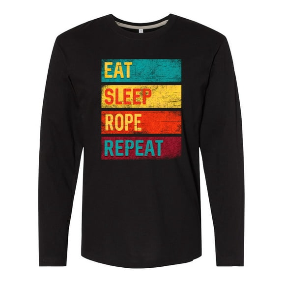 Inktastic Team Roping Eat Sleep Rope Repeat Long Sleeve T-Shirt