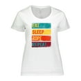 thumbnail image 1 of Inktastic Team Roping Eat Sleep Rope Repeat Women's Plus Size T-Shirt, 1 of 5