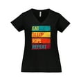 thumbnail image 1 of Inktastic Team Roping Eat Sleep Rope Repeat Women's Plus Size V-Neck T-Shirt, 1 of 5