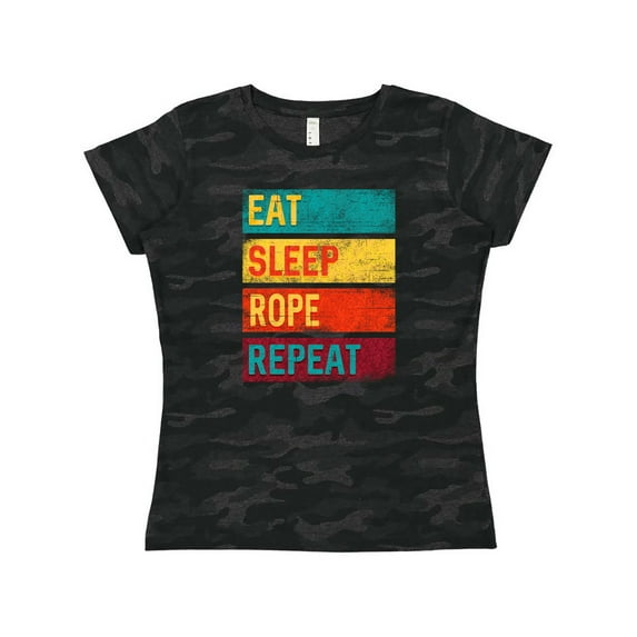 Inktastic Team Roping Eat Sleep Rope Repeat Women's T-Shirt