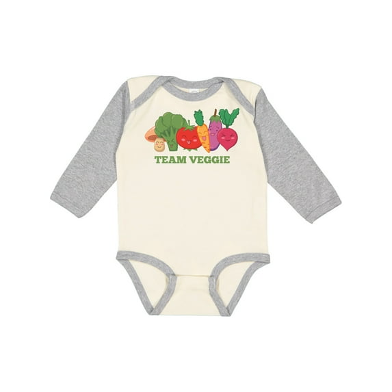 Inktastic Team Veggie Boys or Girls Long Sleeve Baby Bodysuit