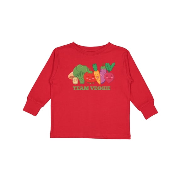 Inktastic Team Veggie Boys or Girls Long Sleeve Toddler T-Shirt