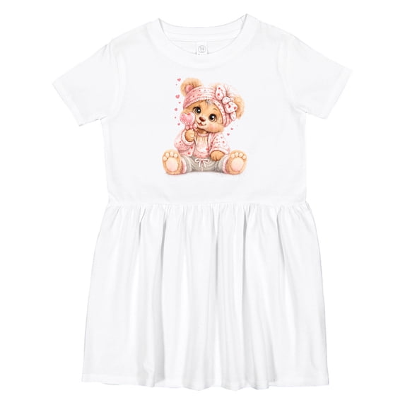 Inktastic Teddy Bear Cute Girls Toddler Dress