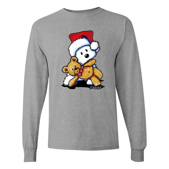 Inktastic Teddybear Santa Westie Long Sleeve T-Shirt
