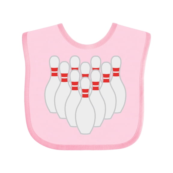 Inktastic Ten Pins for Bowling Boys or Girls Baby Bib