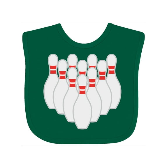 Inktastic Ten Pins for Bowling Boys or Girls Baby Bib