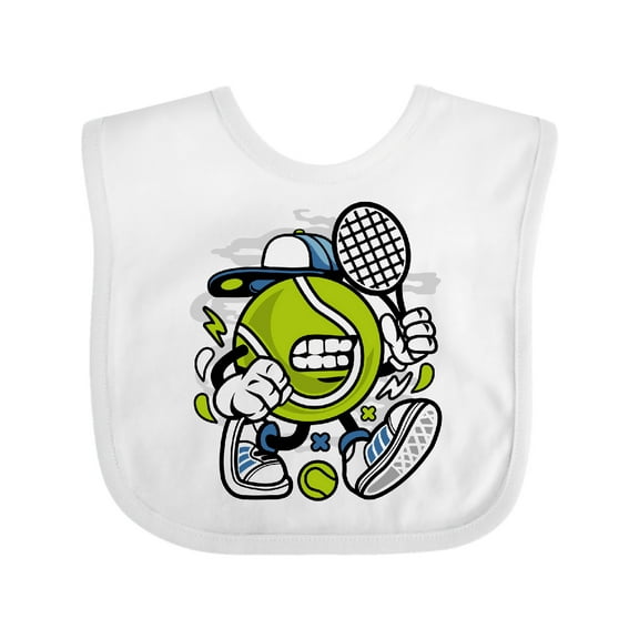 Inktastic Tennis Ball Boys or Girls Baby Bib
