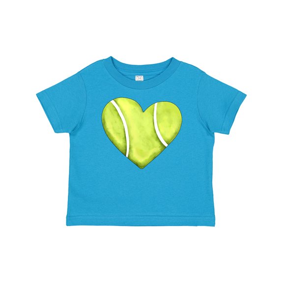 Inktastic Tennis Ball in Heart Boys or Girls Baby T-Shirt