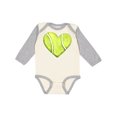 thumbnail image 1 of Inktastic Tennis Ball in Heart Boys or Girls Long Sleeve Baby Bodysuit, 1 of 5