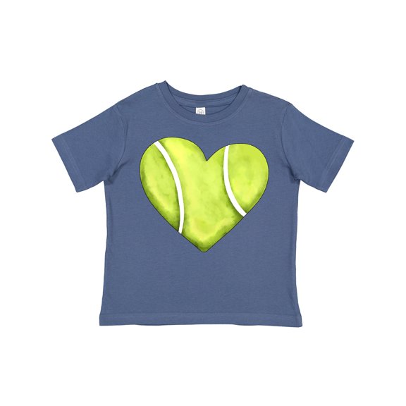 Inktastic Tennis Ball in Heart Boys or Girls Toddler T-Shirt