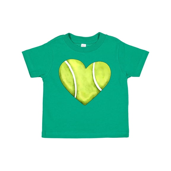 Inktastic Tennis Ball in Heart Boys or Girls Toddler T-Shirt