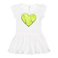 thumbnail image 1 of Inktastic Tennis Ball in Heart Girls Baby Dress, 1 of 5