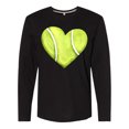 thumbnail image 1 of Inktastic Tennis Ball in Heart Long Sleeve T-Shirt, 1 of 5