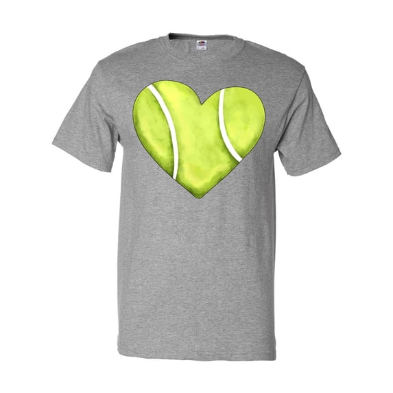 Inktastic Tennis Ball in Heart T-Shirt