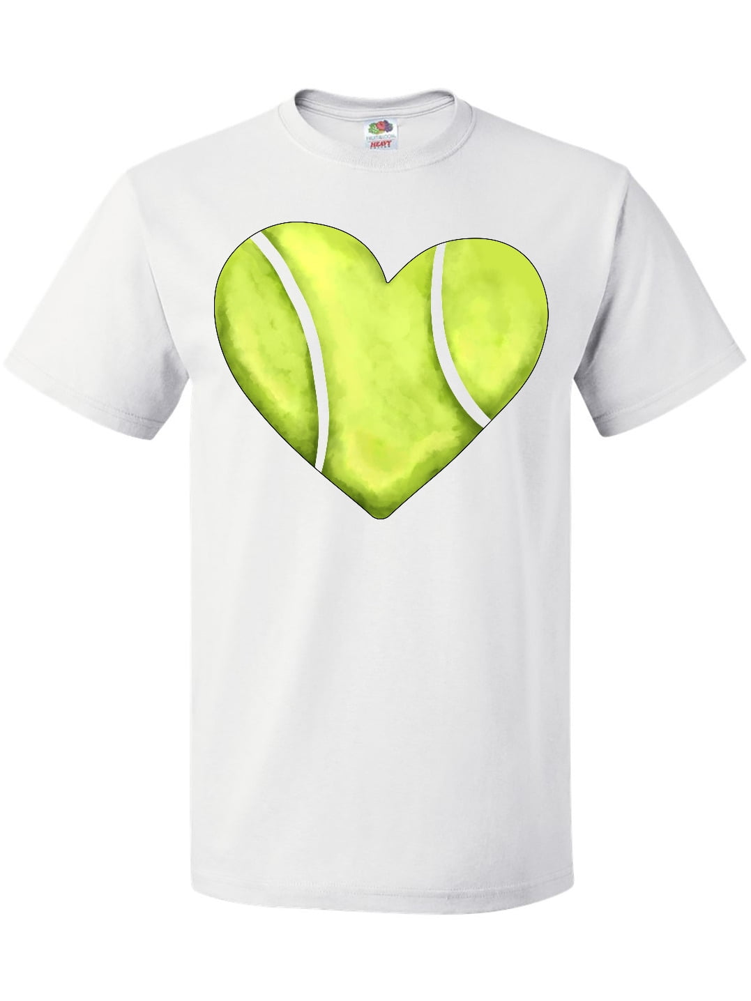 Inktastic Tennis Ball in Heart T-Shirt