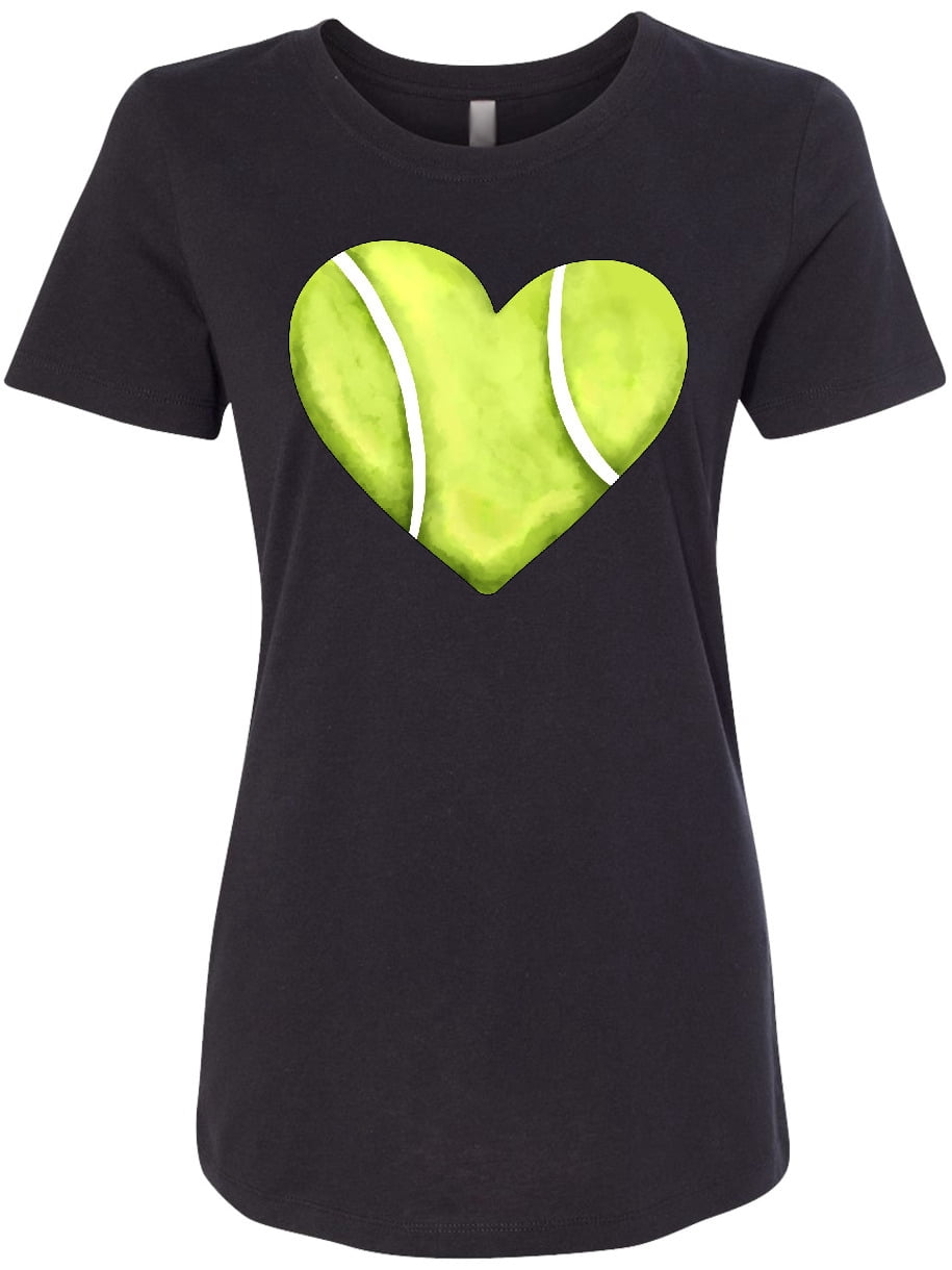 Inktastic Tennis Ball in Heart Women's T-Shirt