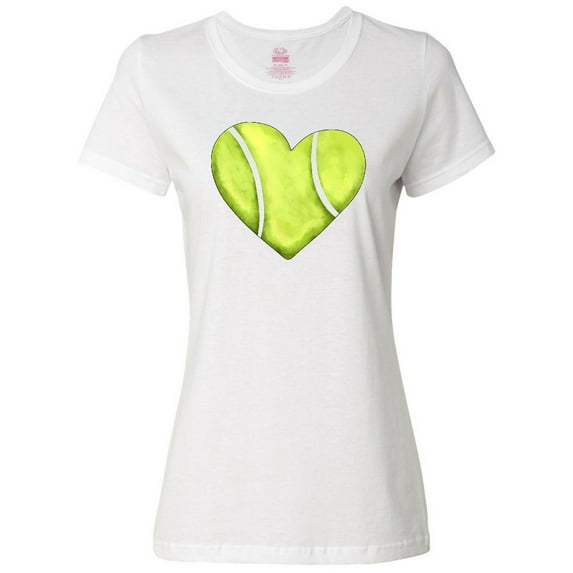 Inktastic Tennis Ball in Heart Women's T-Shirt