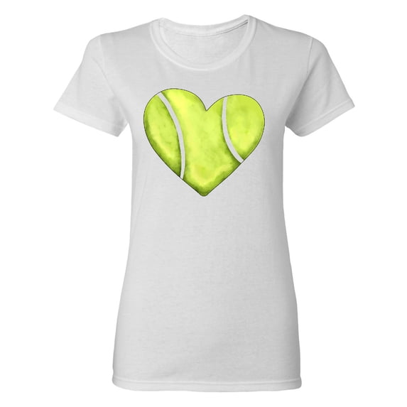 Inktastic Tennis Ball in Heart Women's T-Shirt