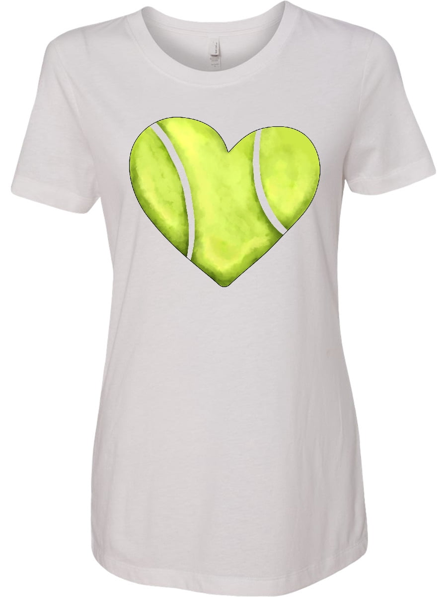Inktastic Tennis Ball in Heart Women's T-Shirt