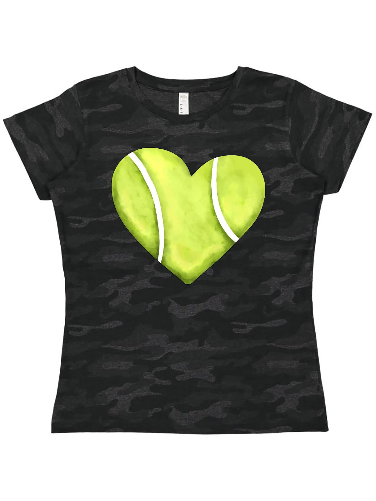 Inktastic Tennis Ball in Heart Women's T-Shirt