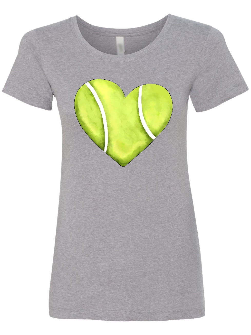 Inktastic Tennis Ball in Heart Women's T-Shirt