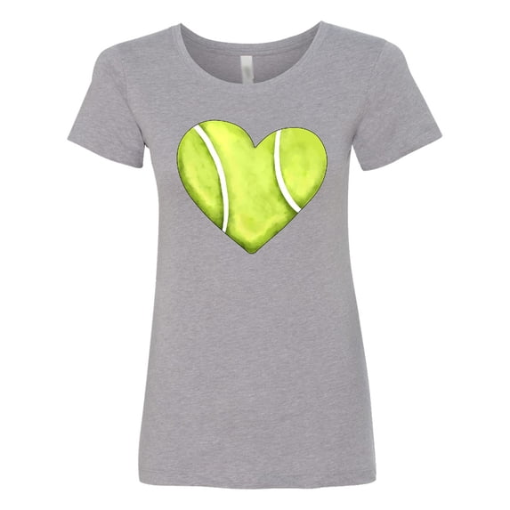 Inktastic Tennis Ball in Heart Women's T-Shirt