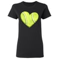 thumbnail image 1 of Inktastic Tennis Ball in Heart Women's T-Shirt, 1 of 5