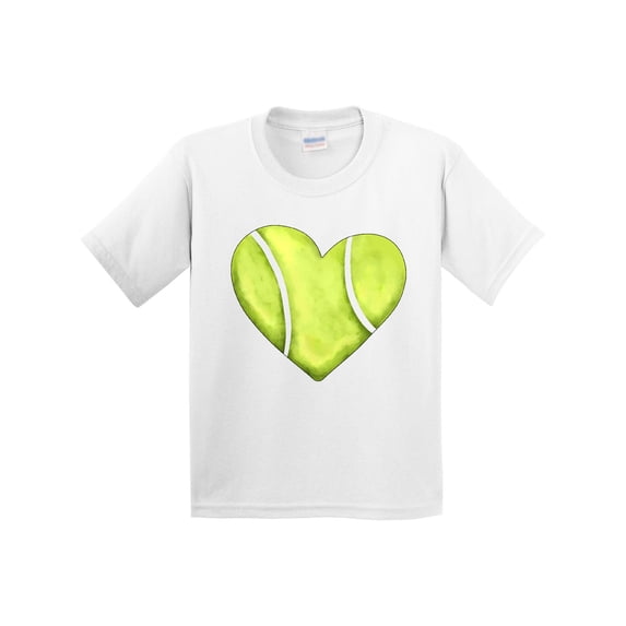 Inktastic Tennis Ball in Heart Youth T-Shirt