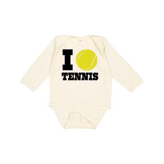 Inktastic Tennis Boys or Girls Long Sleeve Baby Bodysuit
