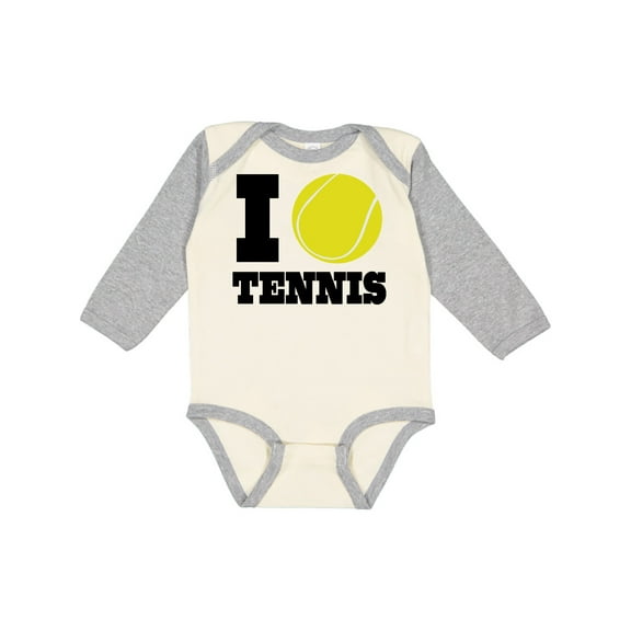 Inktastic Tennis Boys or Girls Long Sleeve Baby Bodysuit