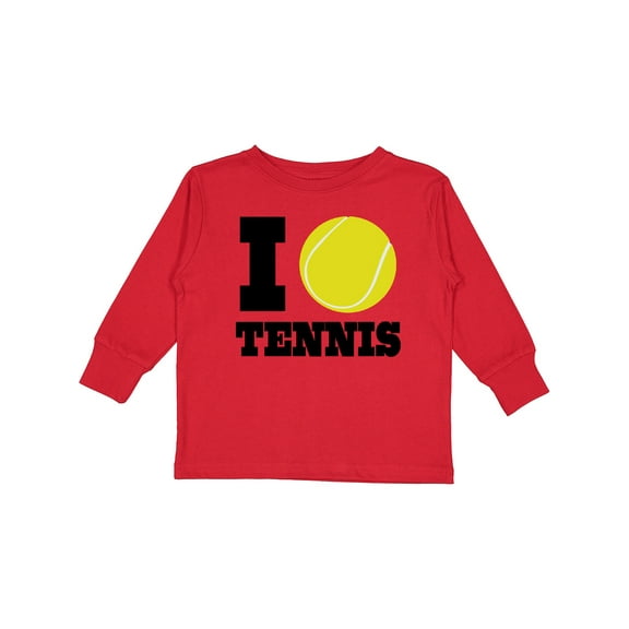 Inktastic Tennis Boys or Girls Long Sleeve Toddler T-Shirt