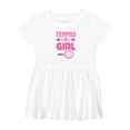 thumbnail image 1 of Inktastic Tennis Girl Cute Racket and Ball Girls Baby Dress, 1 of 5