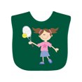 thumbnail image 1 of Inktastic Tennis Girl Girls Baby Bib, 1 of 4