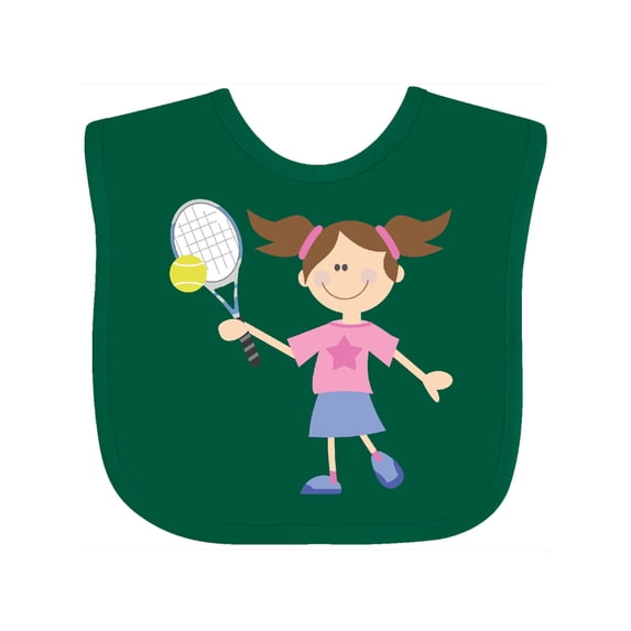 Inktastic Tennis Girl Girls Baby Bib
