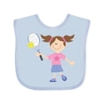 thumbnail image 1 of Inktastic Tennis Girl Girls Baby Bib, 1 of 4