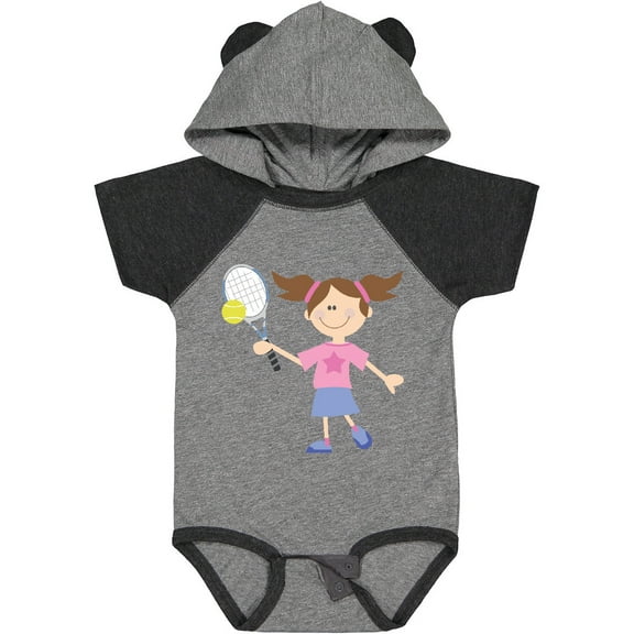Inktastic Tennis Girl Girls Baby Bodysuit