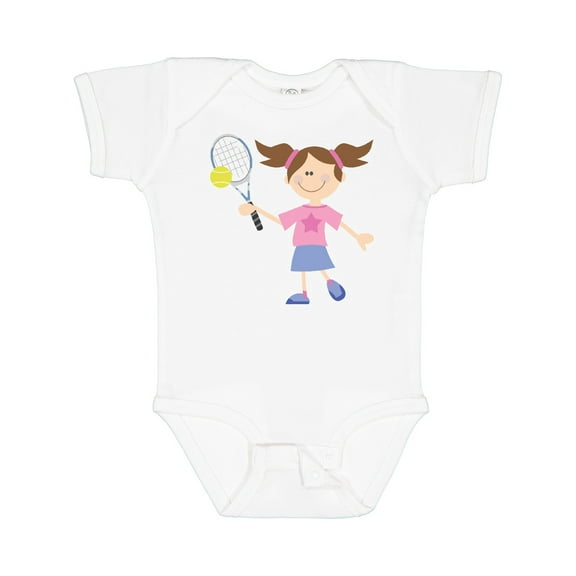 Inktastic Tennis Girl Girls Baby Bodysuit