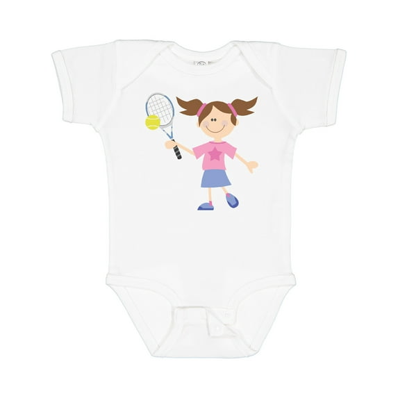 Inktastic Tennis Girl Girls Baby Bodysuit