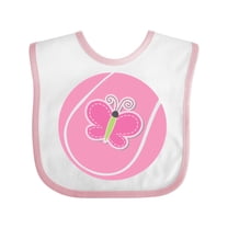 Inktastic Tennis Pink Ball Girls Baby Bib