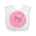 thumbnail image 1 of Inktastic Tennis Pink Ball Girls Baby Bib, 1 of 4