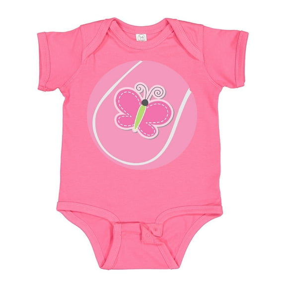 Inktastic Tennis Pink Ball Girls Baby Bodysuit