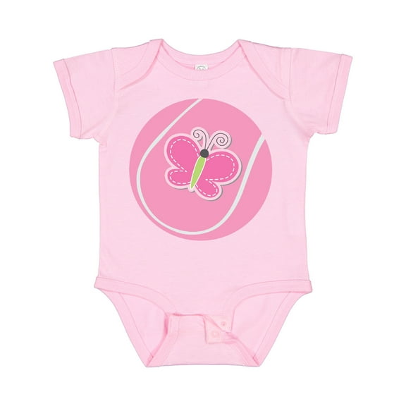 Inktastic Tennis Pink Ball Girls Baby Bodysuit