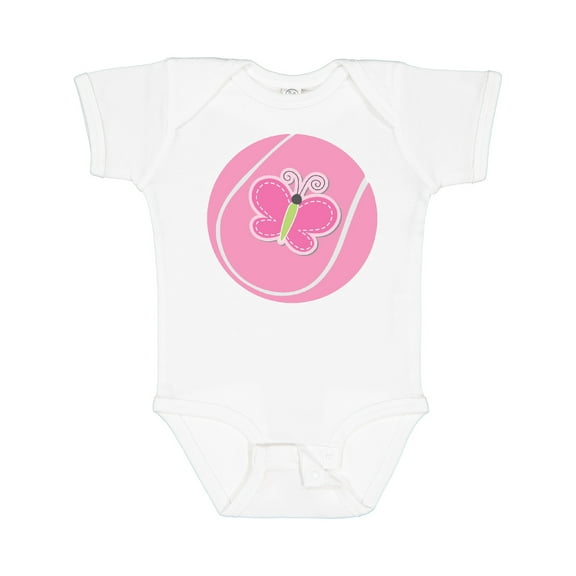Inktastic Tennis Pink Ball Girls Baby Bodysuit